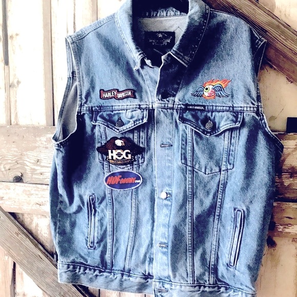 Harley-Davidson Other - Harley-Davidson denim vest with patches
